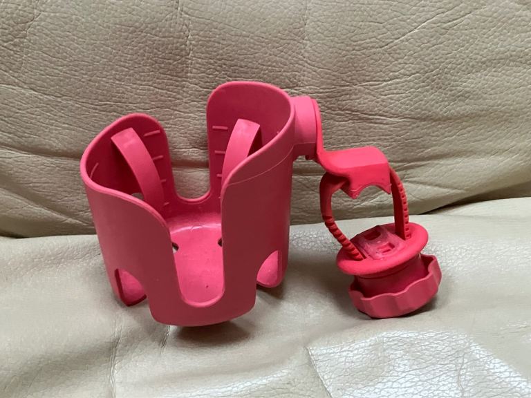 Mothercare . Pushchair bottle holder . Pink   Cup holder mgo  RRP £10