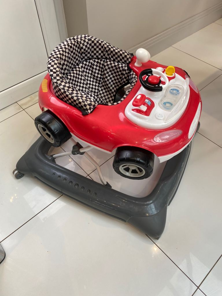 Red racing car walker 