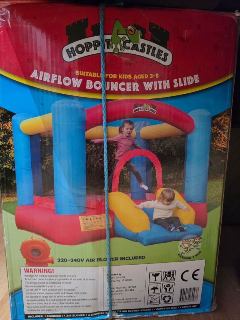 Hoppit Castles Airflow Bouncer with Slide – Brand New