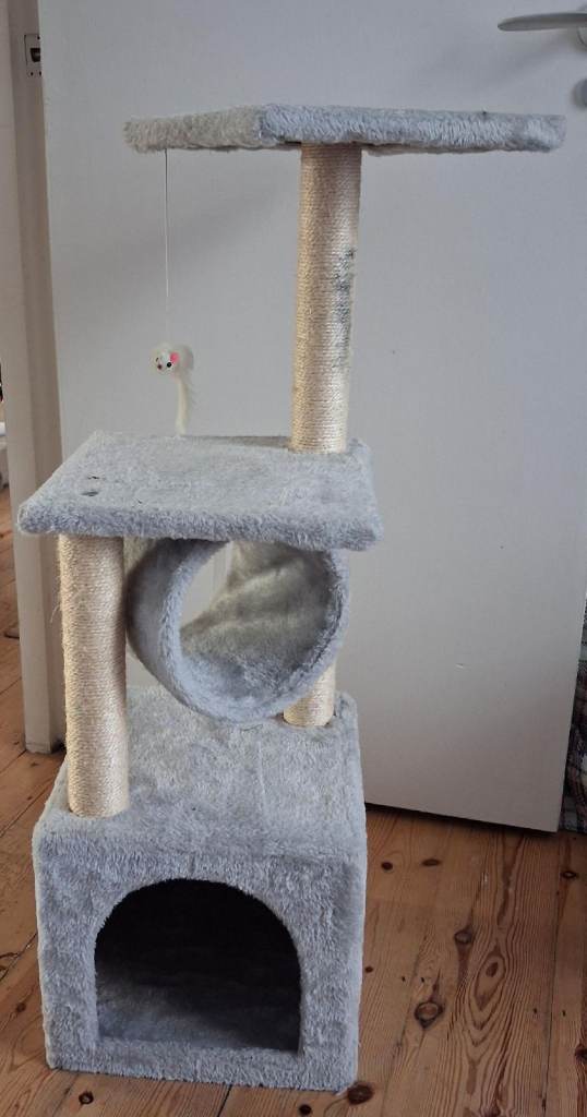 Cat Tree, 3 Level Tower with Scratching Posts and Toy