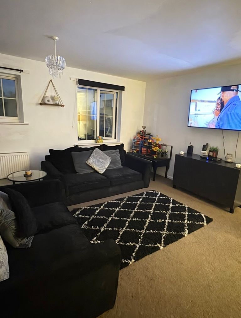 2 and 3 Seater Black Crushed Velvet Sofas