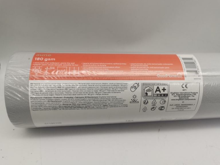 (£22 from B&Q) GoodHome Aune Light grey Contemporary Textured Wallpaper