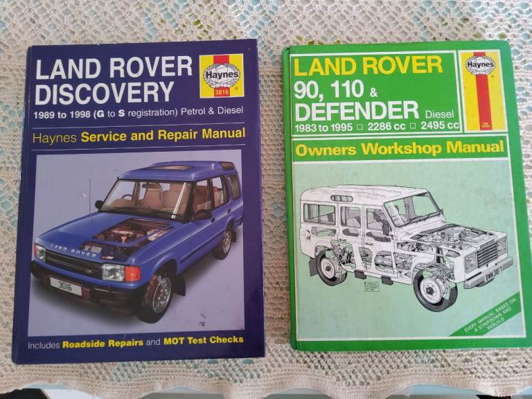 Haynes Workshop Manuals x2 for Land Rover Discovery  & Defender 