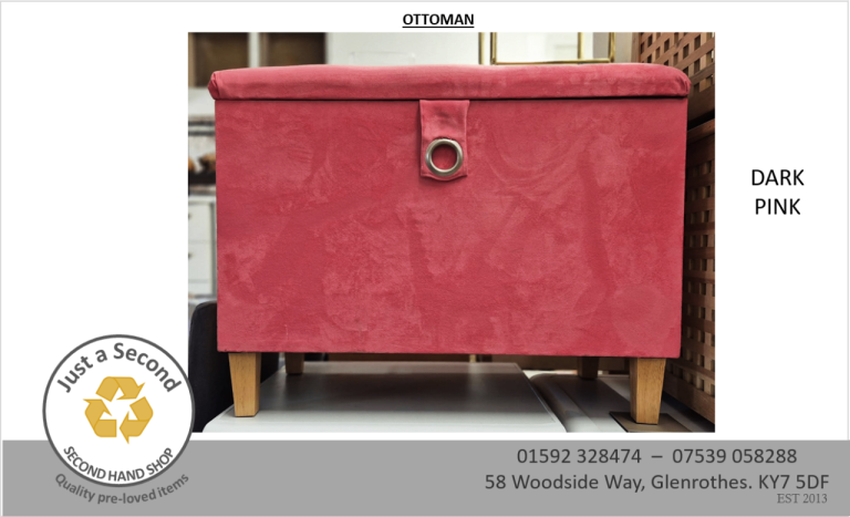 Pink Storage Ottoman