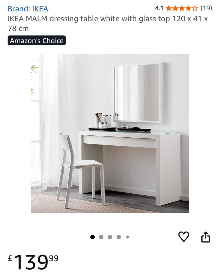 Dressing table white 
