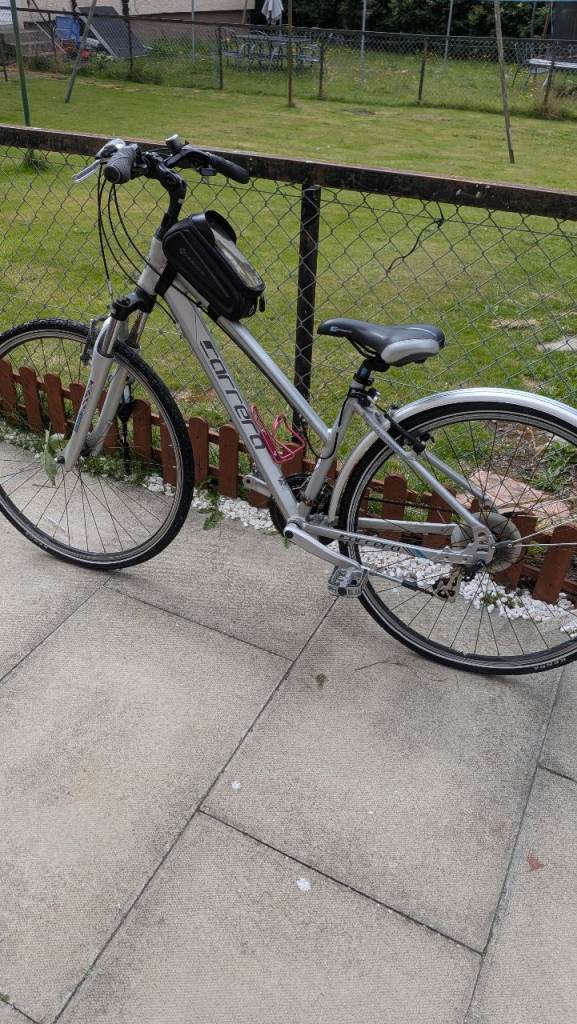  Woman's Carrera Hybrid Bike – Silver, Good Condition