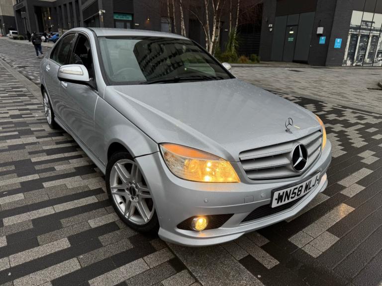 2008 MERCEDES BENZ C220D SPORT 2.1 CDI DIESEL 4dr SALOON SILVER 