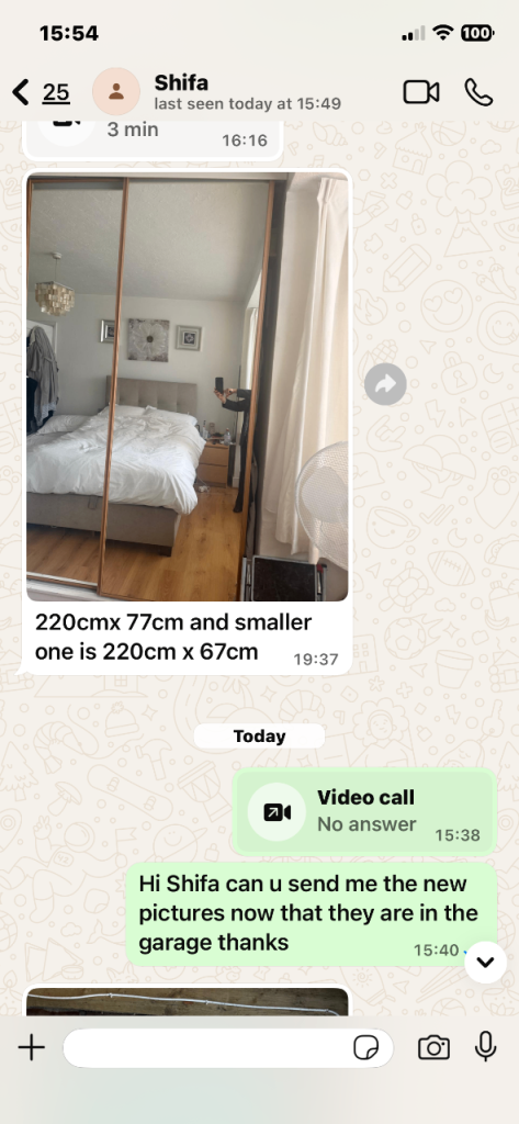 Wardrobe mirror doors 