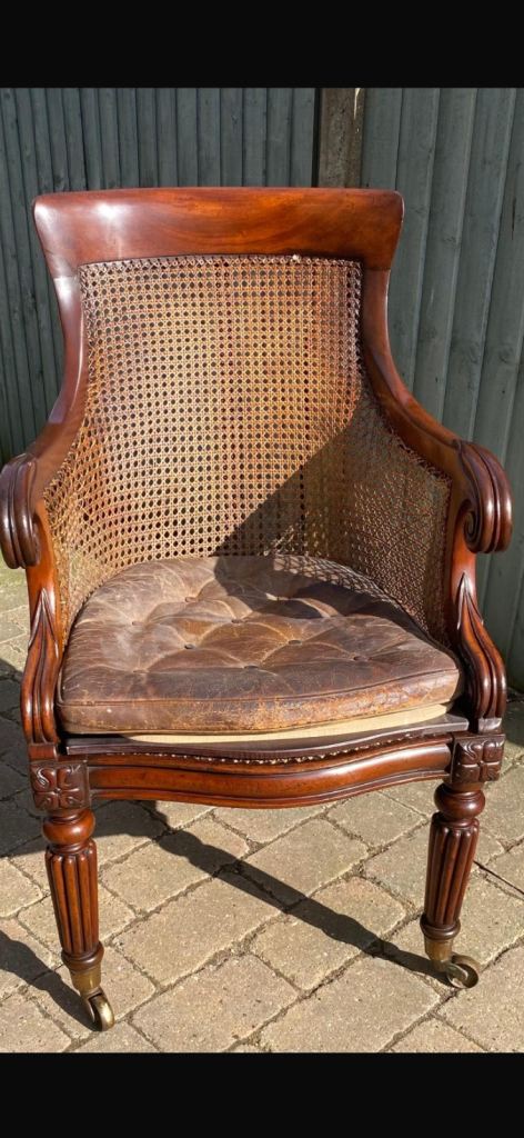 Antique mahogany Berger chair 