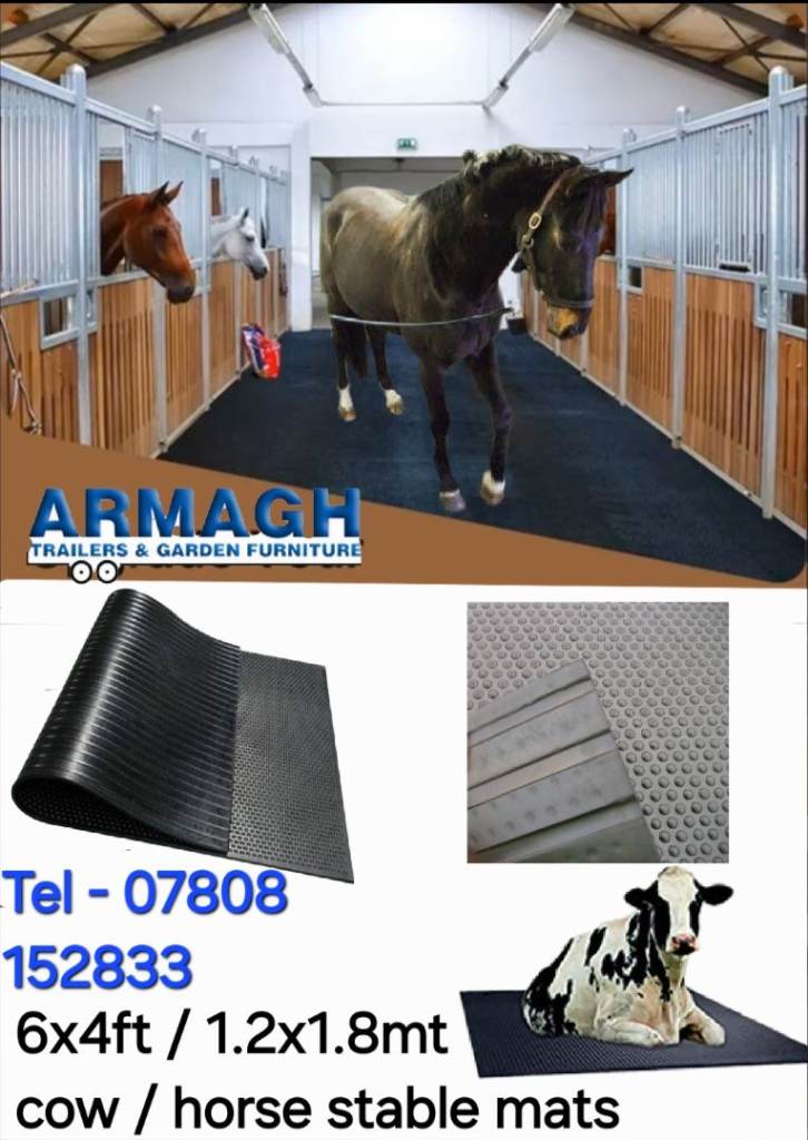 6x4ft heavy duty rubber cow stable gym mats
