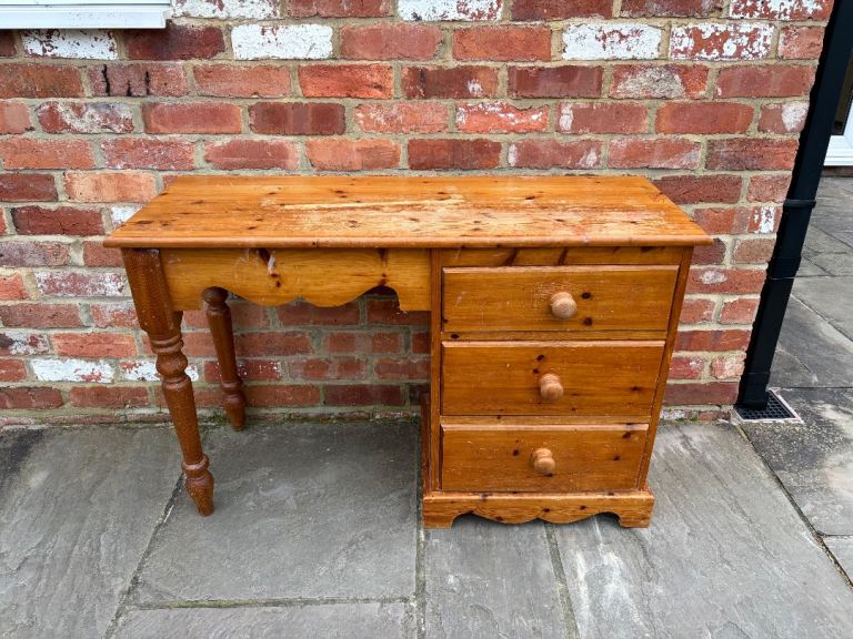 Solid Pine Dressing Table - Good Condition 
