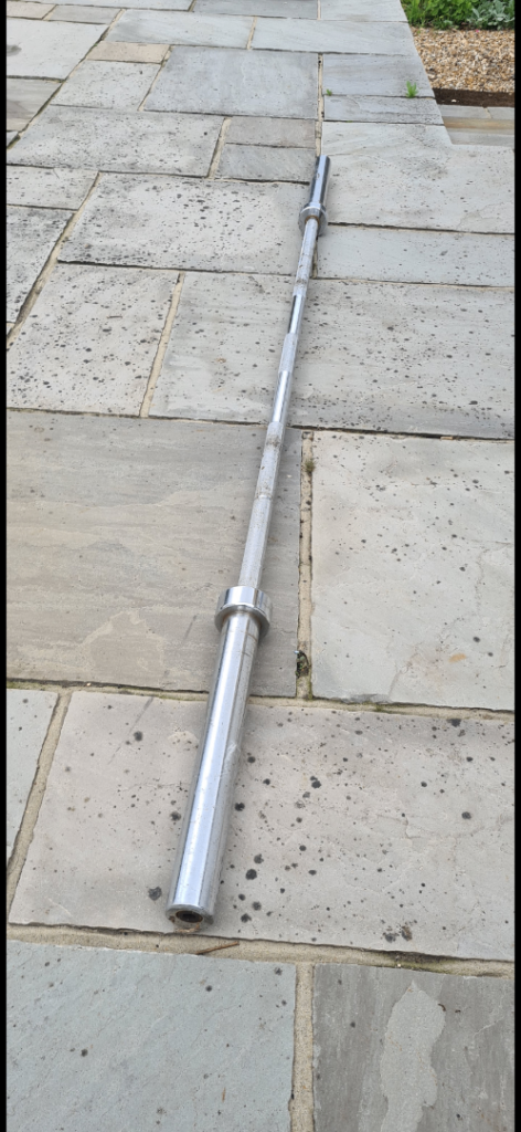 Barbell with Weight Plates and Collars – Fair Condition