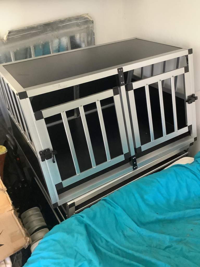 Dog crate for car.