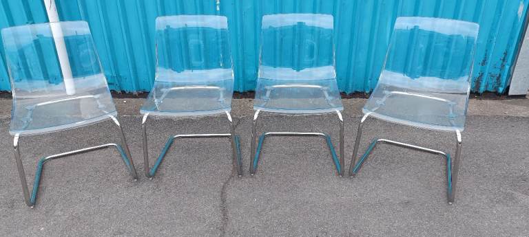 Set  Of Four Ikea Tobias Dining Chairs 