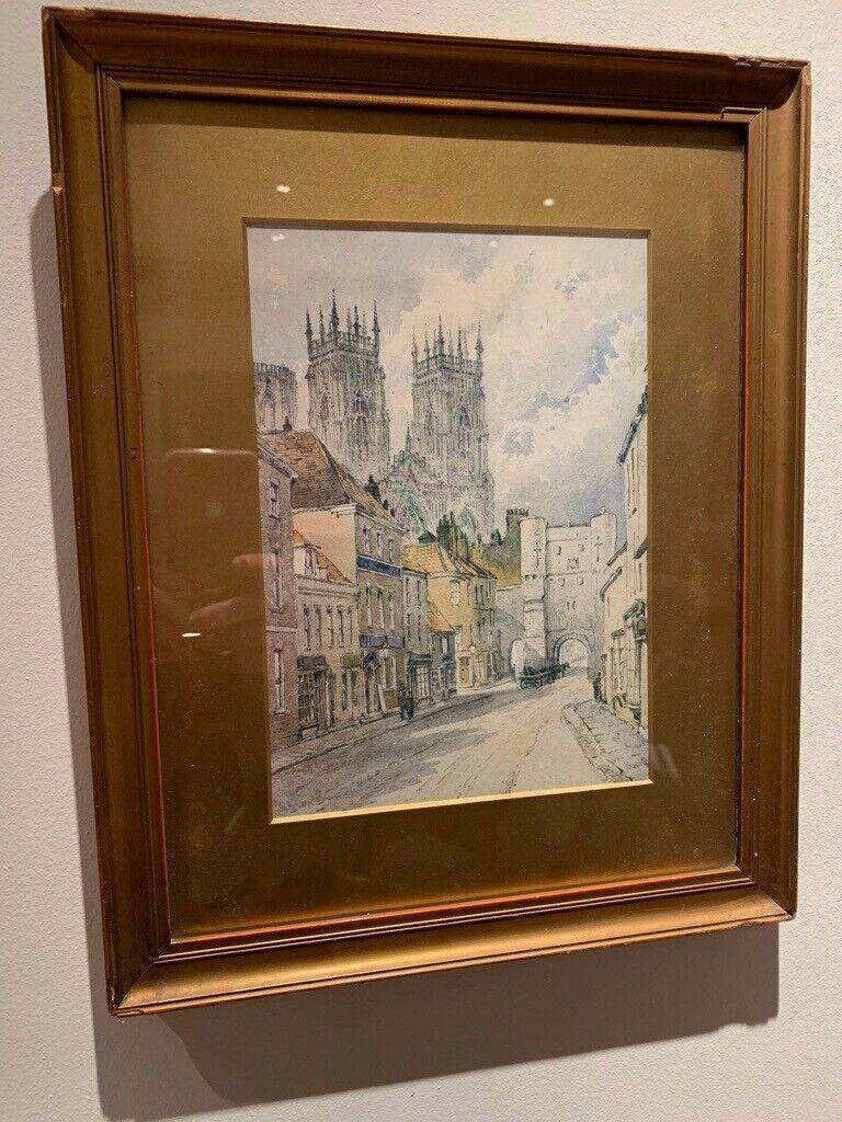Framed vintage print of York
