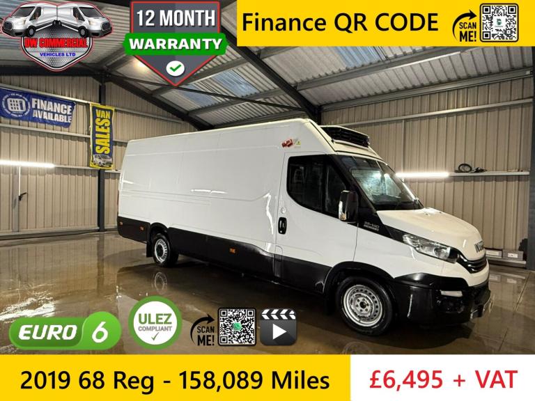 2019 68 Reg Iveco Daily 35s14 XLWB 5 Meter Fridge Freezer Van Automatic + VAT 