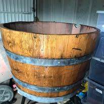Varnished Half Barrel Planters