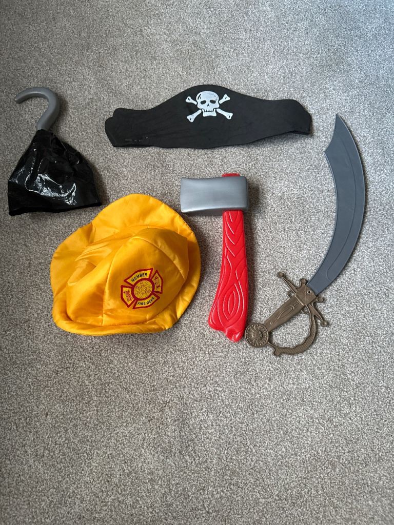 Pirate/Fire Fighter Dress up accessories 