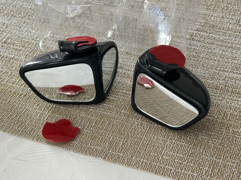 Pair of Adjustable Blind Spot Mirrors for Car – Black