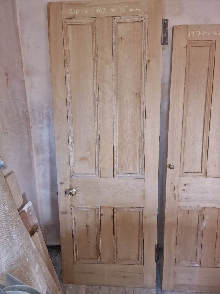 Stripped victorian solid pine internal door