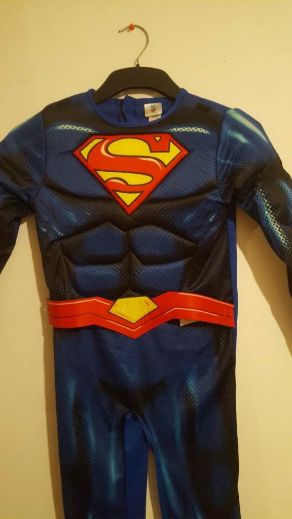 Childs Fancy Dress Up Super-Man Costume Boys Marvel Age 5-6