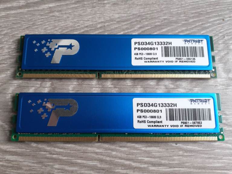  Patriot PSD34G13332H DDR3 Desktop Memory Kit 8GB (2 x 4GB)