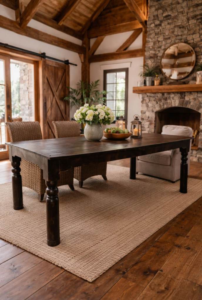 Large Antique Oak Farmhouse Table 🚚 Free delivery 