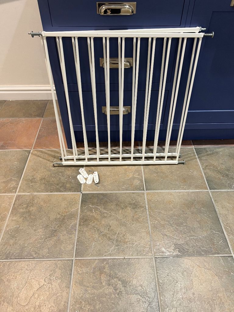 Two Baby Dan White Metal Baby Safety Gate – Good Condition