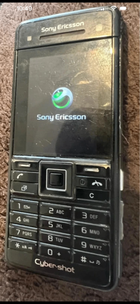 Sony Ericsson Cybershot Phone - Black, Fair Condition