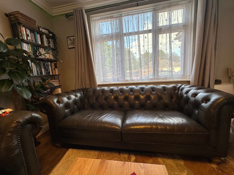 2 leather sofas 