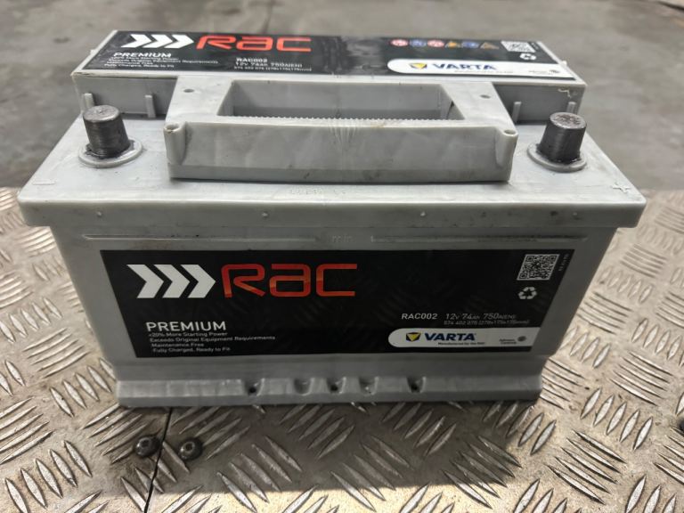 RAC premium varta 12 volt battery 74ah used condition