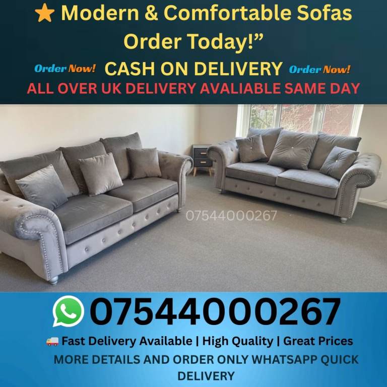 image for Soft & Durable Fabric Sofas • Best UK Prices • Limited Stock