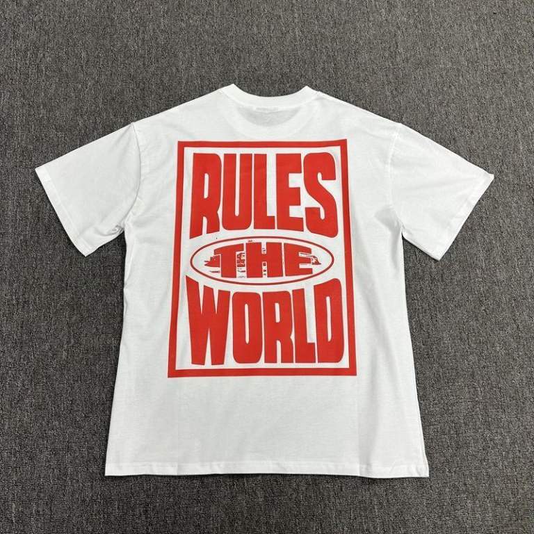 Corteiz Red "Rules The World" Alcatraz Tee