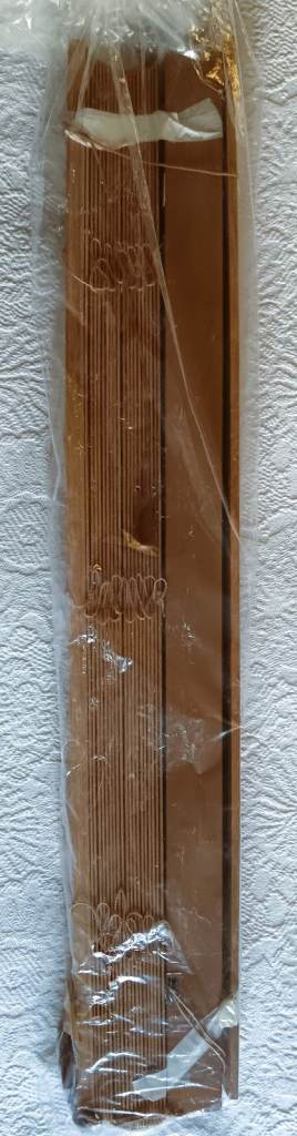 Venetian Oak Blind Real Wood With Oak Wood Pelmet Bar & Toggles Bracket W: 37.5 x D:38 Inches