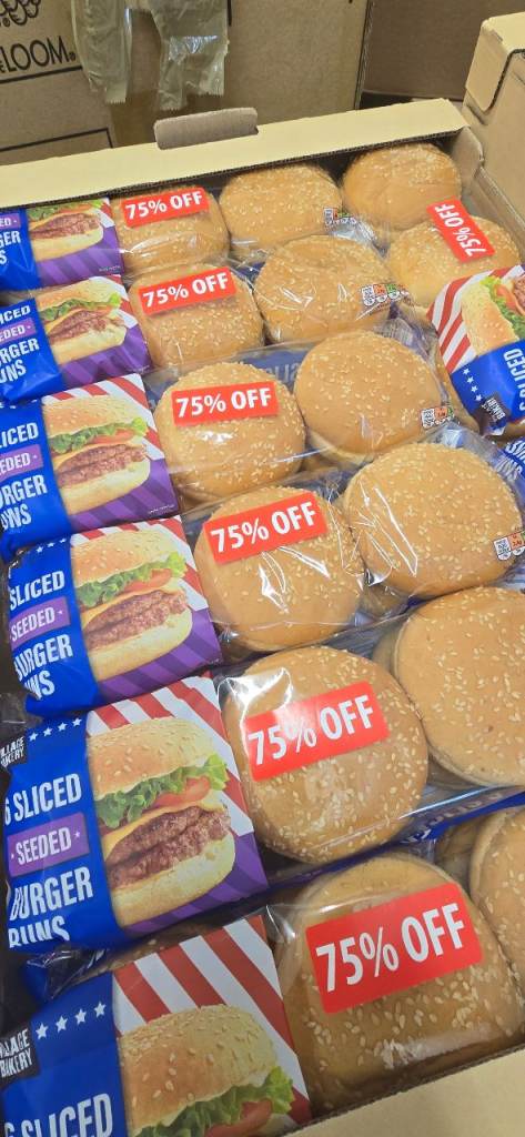 Bulk Lot of Sliced Seeded Burger Buns