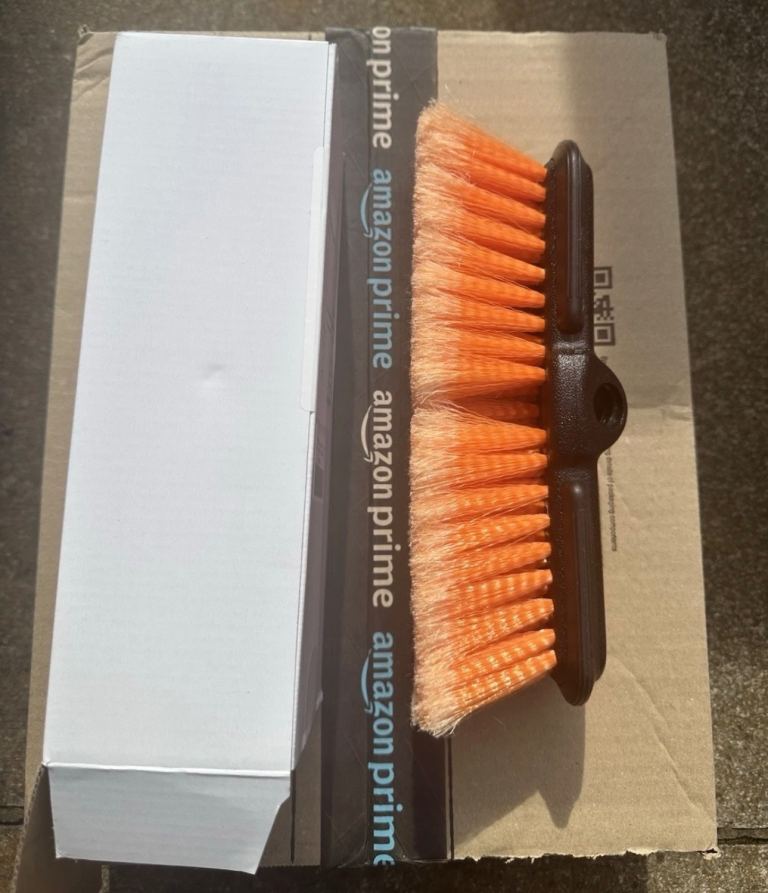 New Orange Car Cleaning Brush with Microfibre Pads