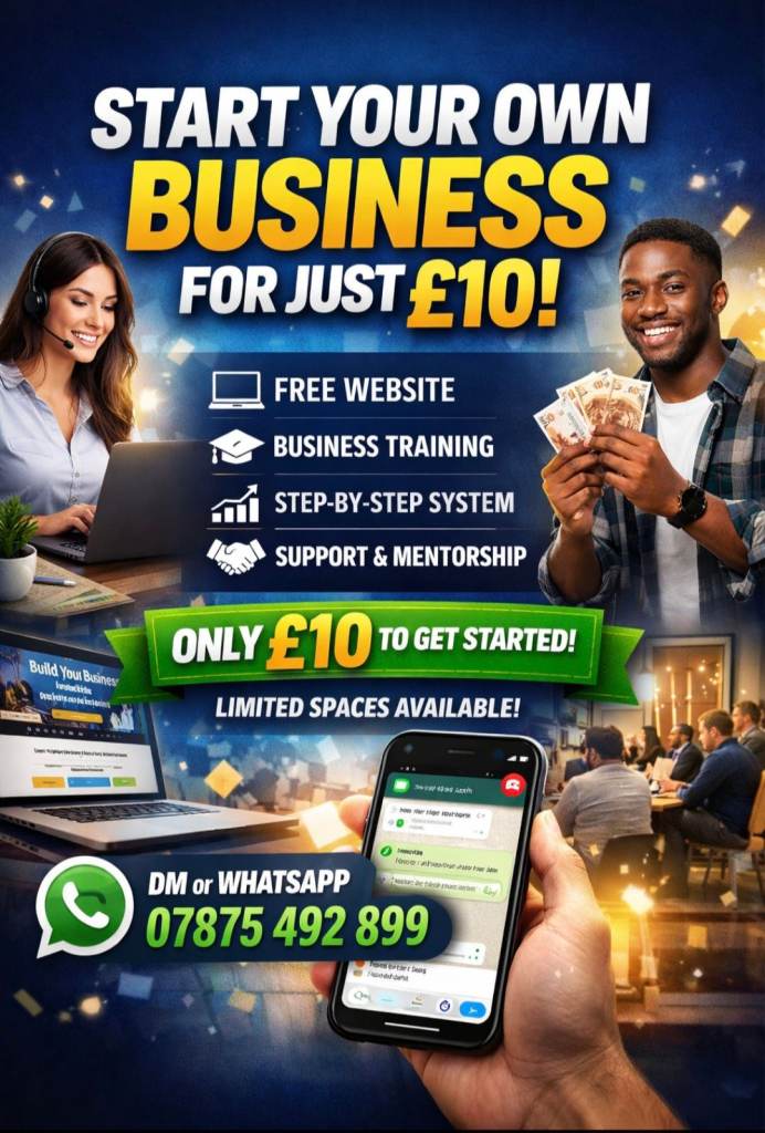 🚀 Start Your Own Business for Just £10 – FREE Website Included! 🚀