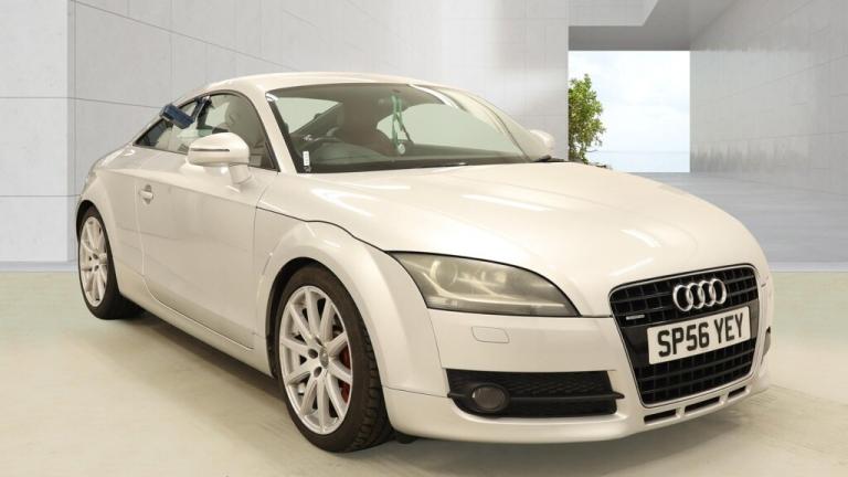 2006 Audi TT 2006 3.2 V6 Quattro 2dr S Tronic SILVER SAT NAV FULL RED LEATHER COUPE Petrol Automatic