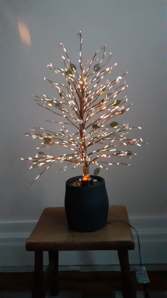 Twig Tree with Multicoloured and Clear discs