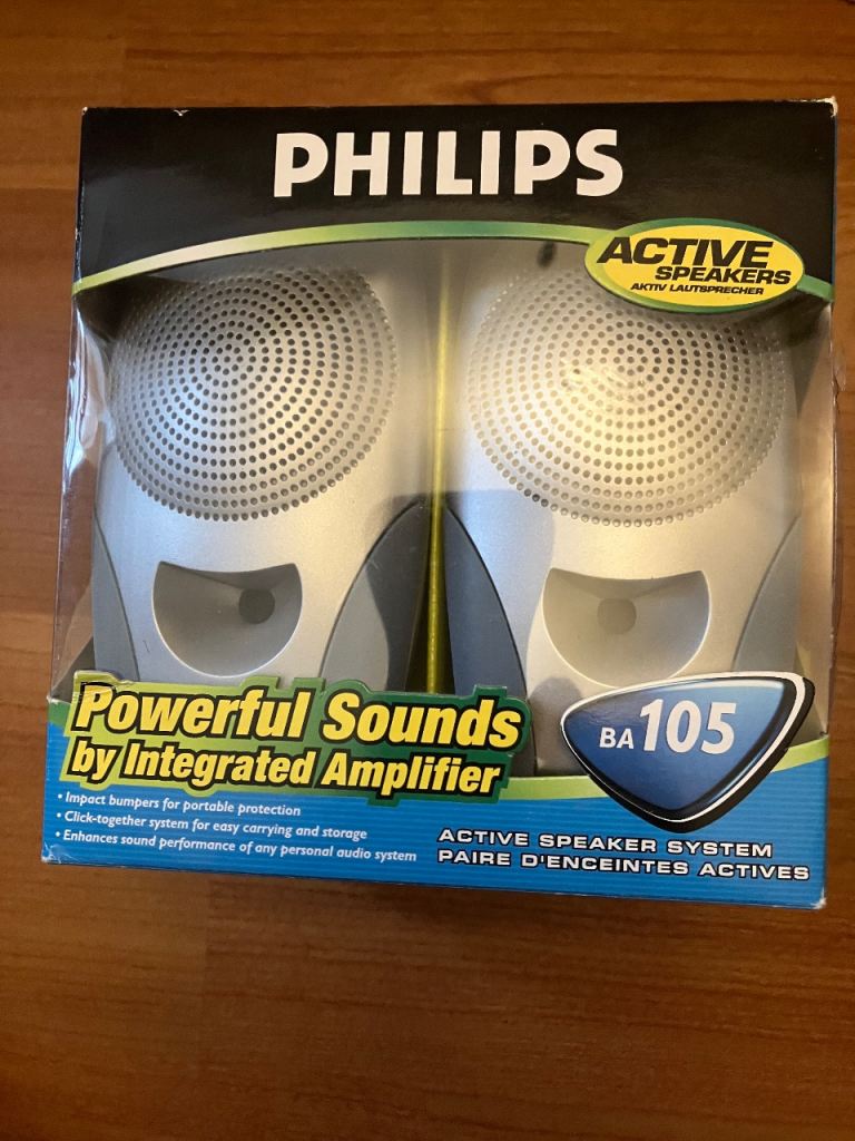 Philips BA105 Active Speaker System – New in Box