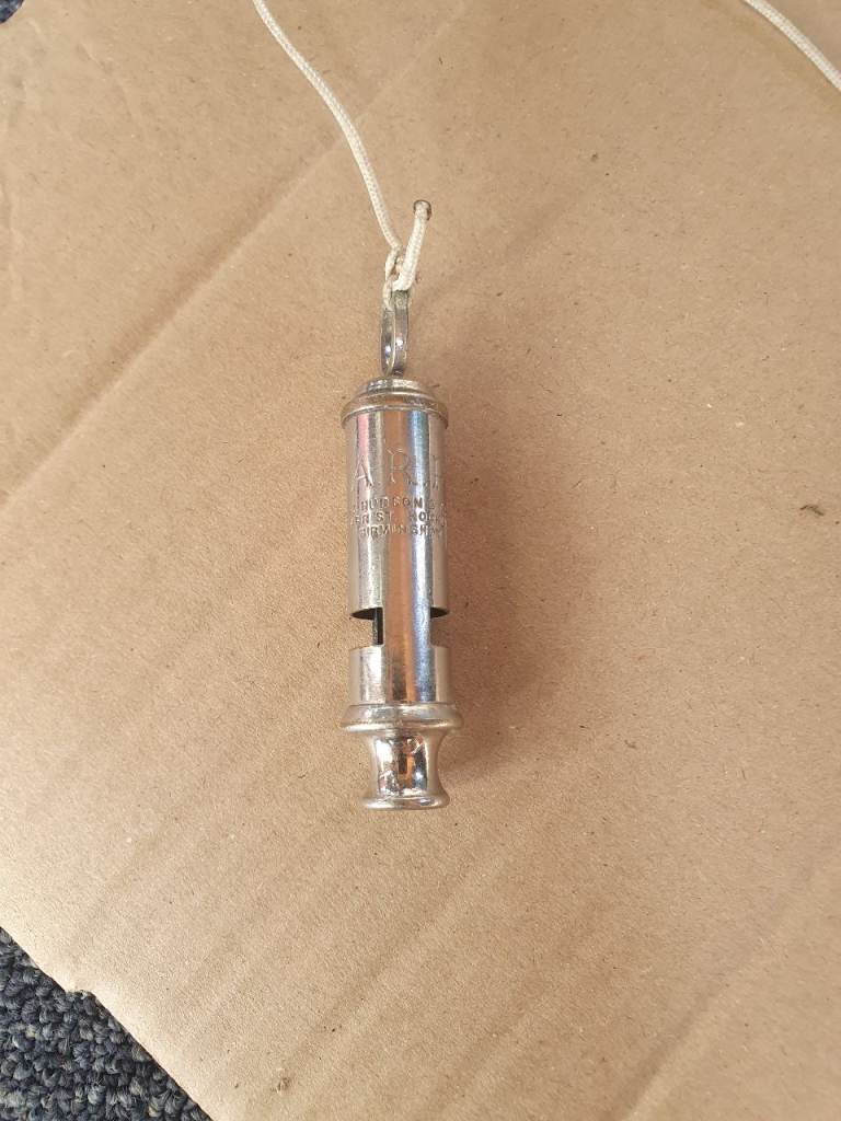 Original WW2 British ARP Air Raid Precautions Warden Whistle