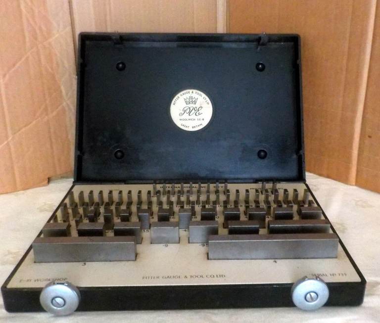 PVE Pitter Gauge & Tool E81 Slip Gauge Block Set Workshop Imperial In Box