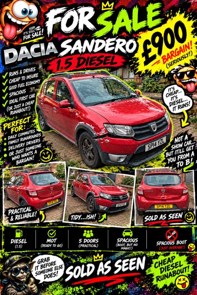 Dacia, SANDERO STEPWAY, Hatchback, 2014, Manual, 1461 (cc), 5 doors