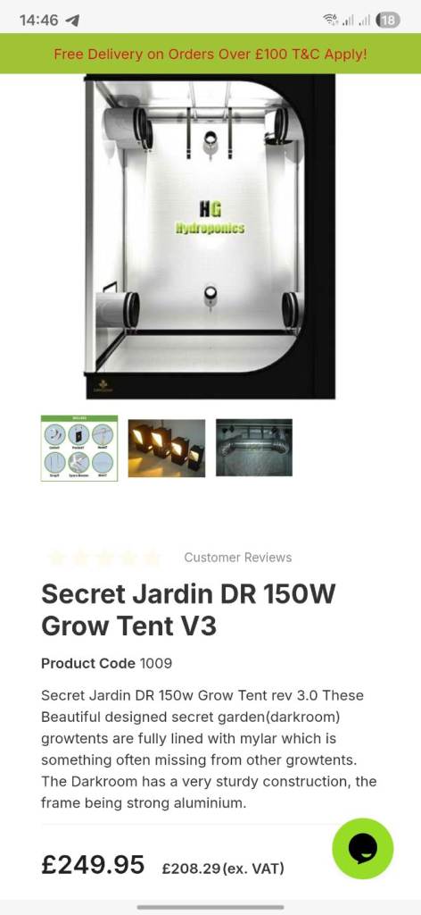 Secret Jardin DR150W Grow Tent