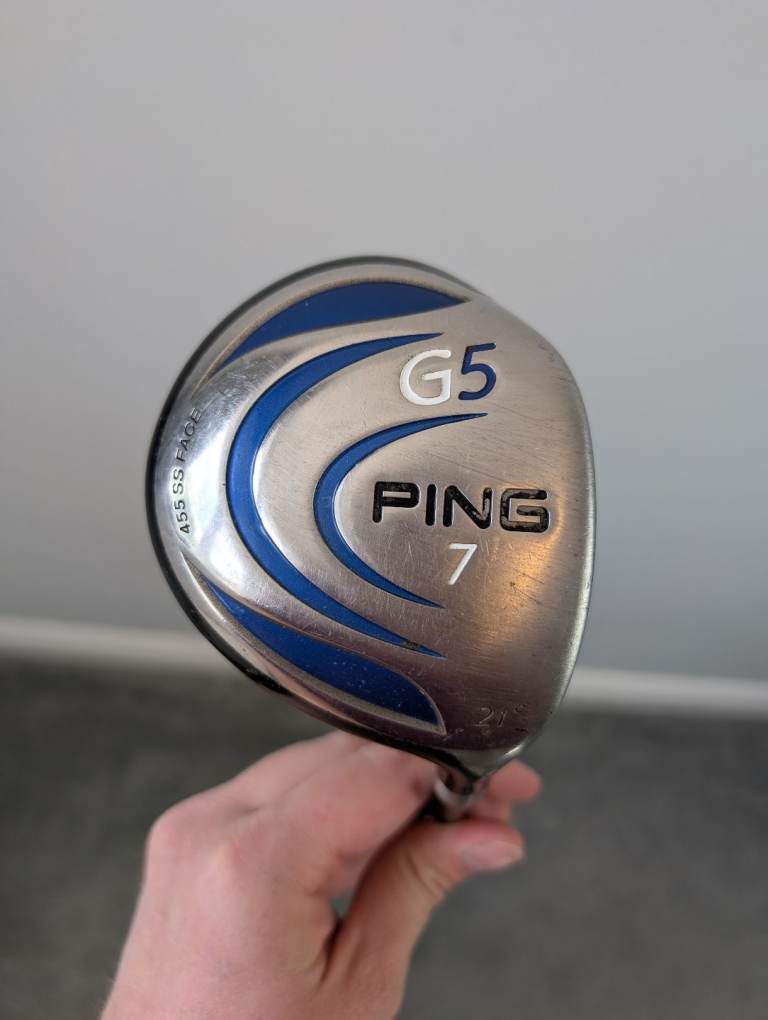 Ping G5 7 Wood / 21 Degree / Regular Flex NV Aldila 75 Shaft / New Grip / RH