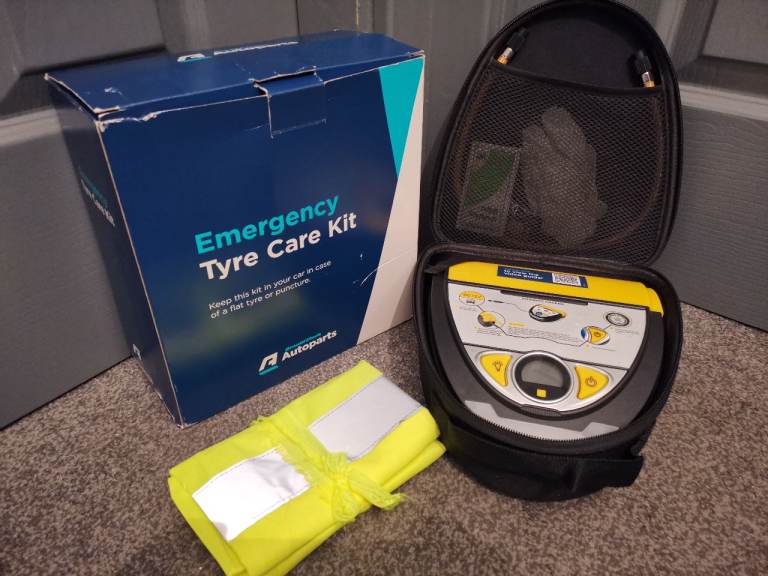 Universal Emergency Puncture Car Tyre Repair Kit Inflator 12V Electric Pump Compressor & Sealant