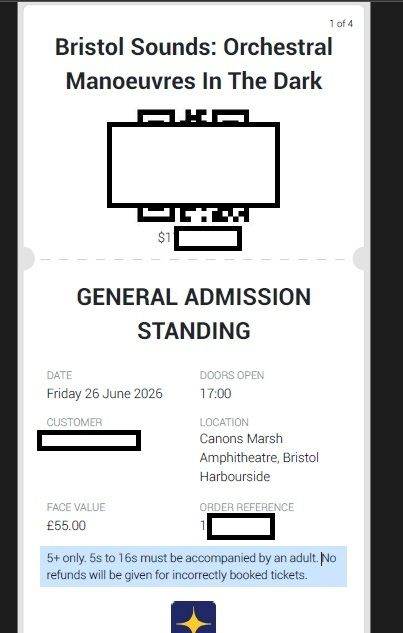 26th June - Bristol Sounds: Orchestral Manoeuvres In The Dark, Bristol Harbourside