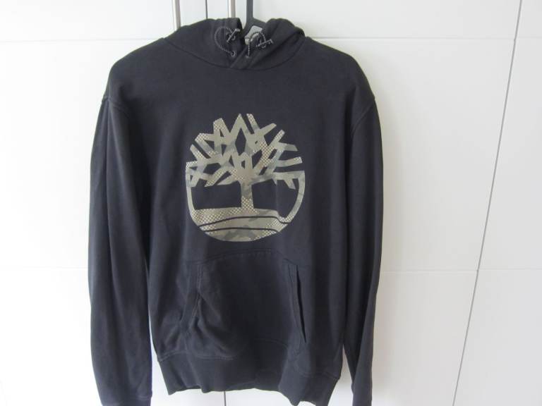Timberland Black Kennebec River Tree Logo in Camouflage Hoodie - Size S