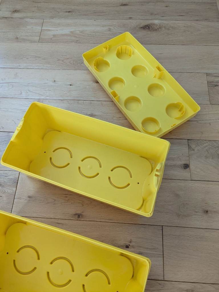 Stackable Lego storage tubs