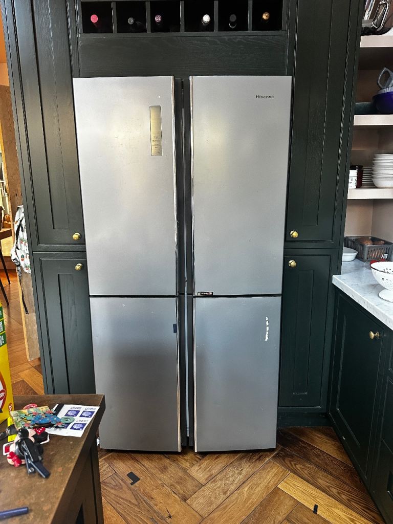 American Style Fridge Freezer - Silver, Good Condition
